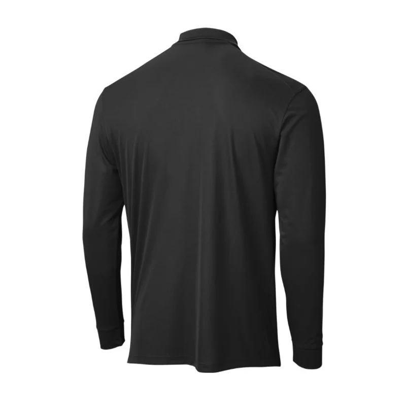 NIKE Victory Solid Long Sleeve Men's Polo (Black/White) - Image 2