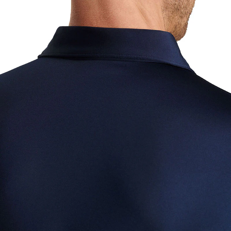PETER MILLAR Stretch Jersey Men's Long Sleeve Polo (Navy) - Image 4