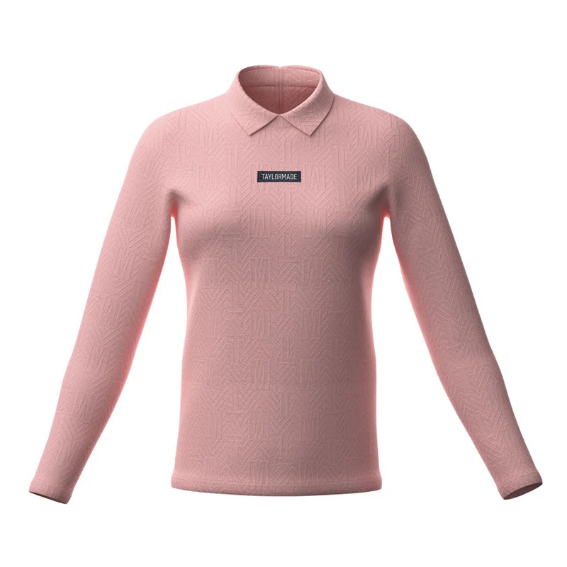 TAYLORMADE Monogram Women's Longsleeve Polo (Pink)