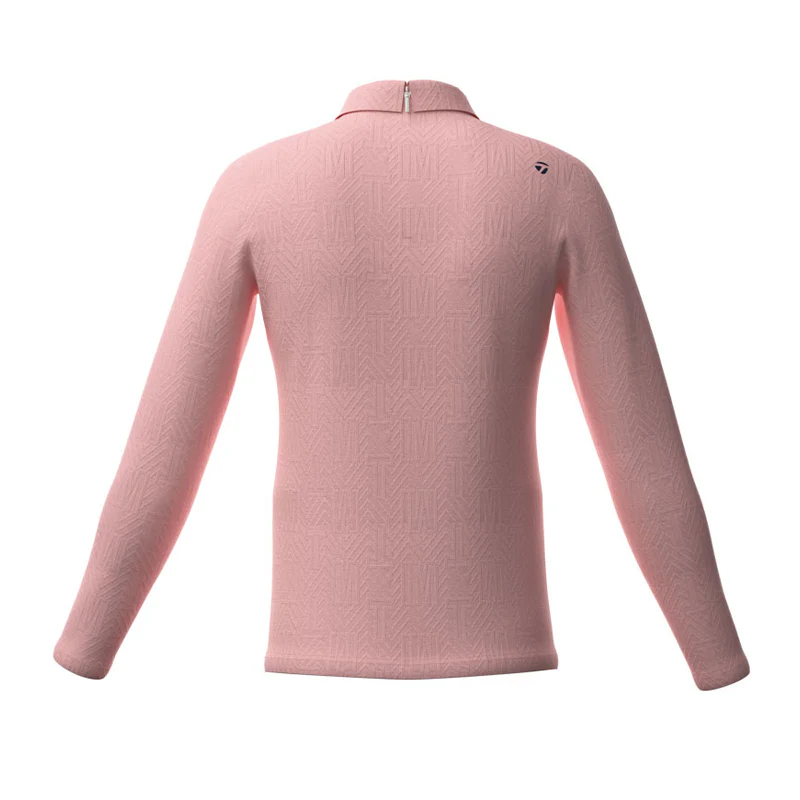 TAYLORMADE Monogram Women's Longsleeve Polo (Pink) - Image 2