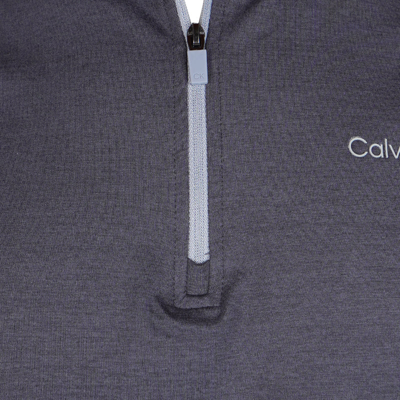 CALVIN KLEIN Newport Half-Zip Men's Long Sleeve Shirt (Charcoal) - Image 3