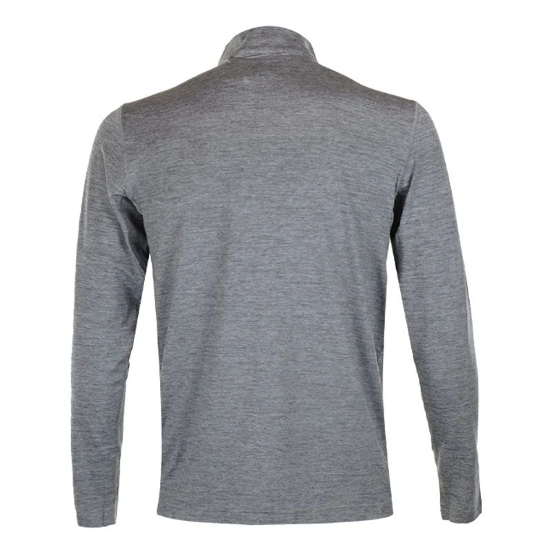 CALVIN KLEIN Newport Half-Zip Men's Long Sleeve Shirt (Silver Marl) - Image 2