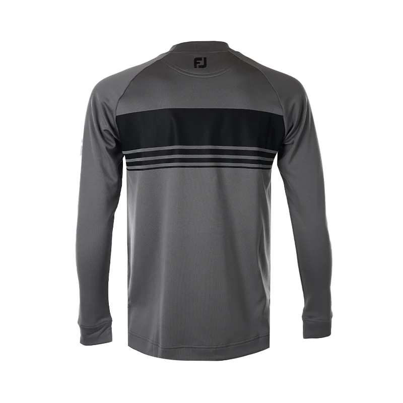 FOOTJOY Japan Men's Long Sleeve Mock Shirt (Grey/Black) - Image 2