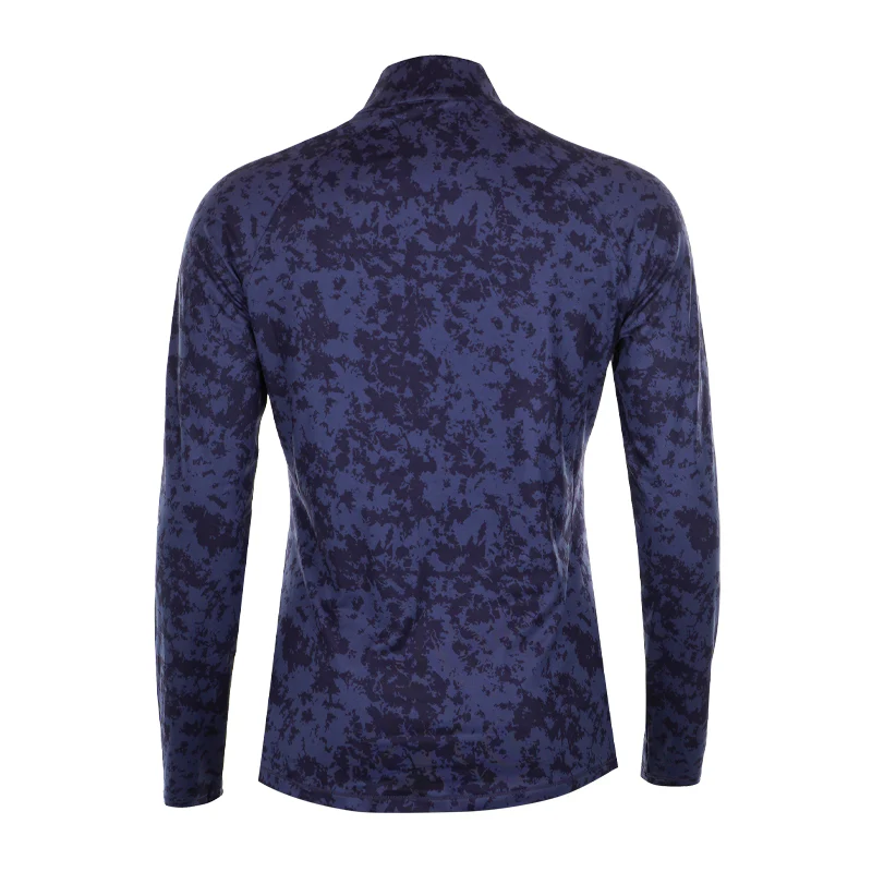 CALVIN KLEIN Canvas Printed 1/2 Zip Women's Long Sleeve Polo (Navy) - Image 2