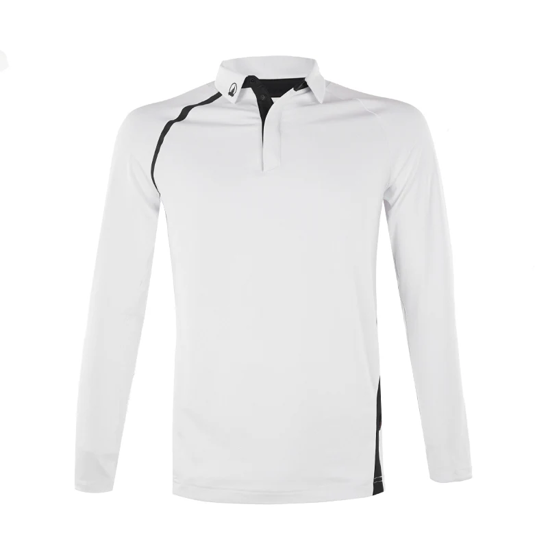 HONMA Performance Men's Long Sleeve Polo (White)