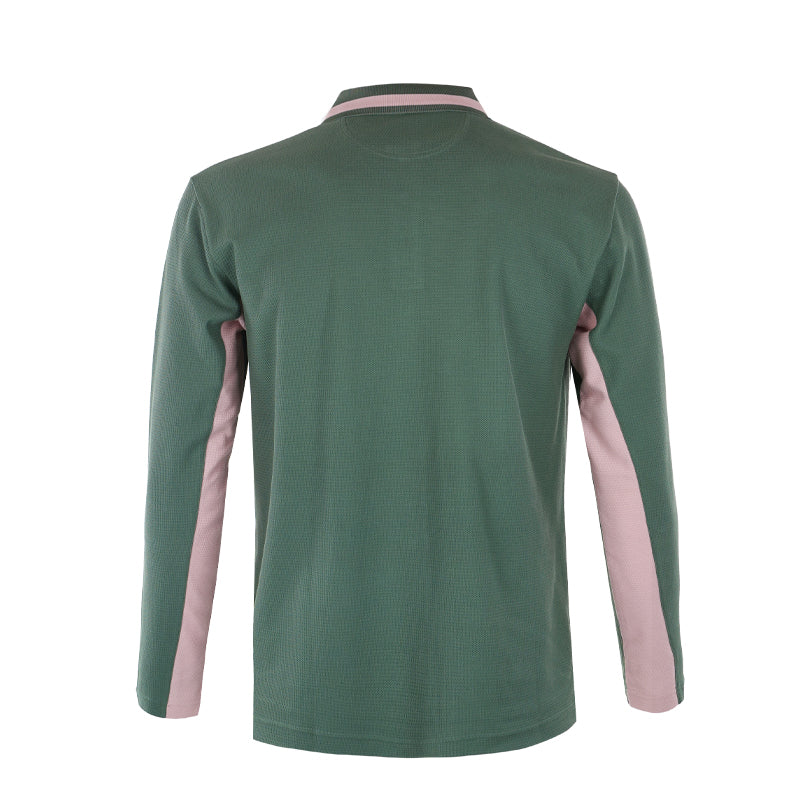 HONMA Hyper Men's Long Sleeve Polo (Green) - Image 2