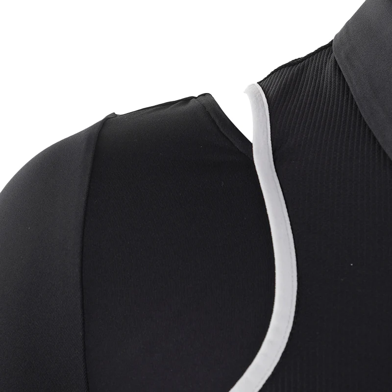 HONMA Performance Women's Long Sleeve Polo (Black) - Image 4