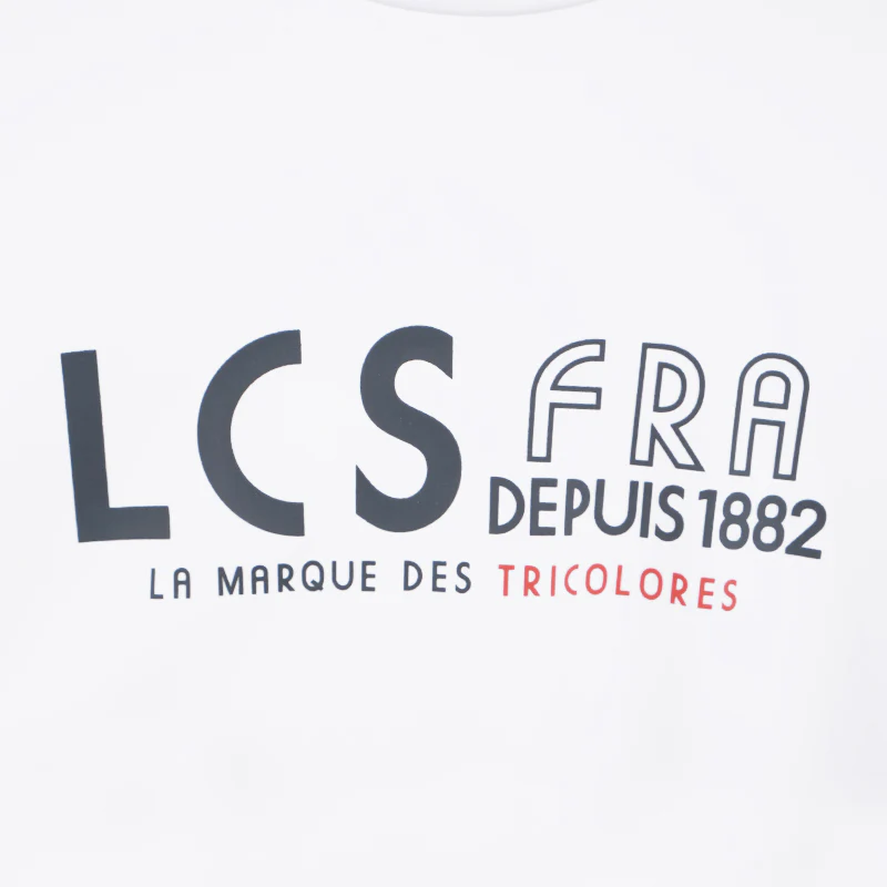 LE COQ SPORTIF GOLF Mock Men's Long Sleeve Shirt (White) - Image 3
