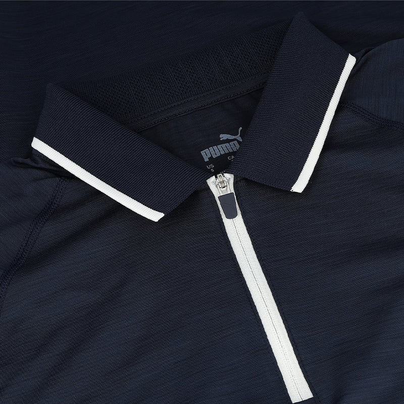 PUMA You-V Women's Long Sleeve Polo (Deep Navy) - Image 3