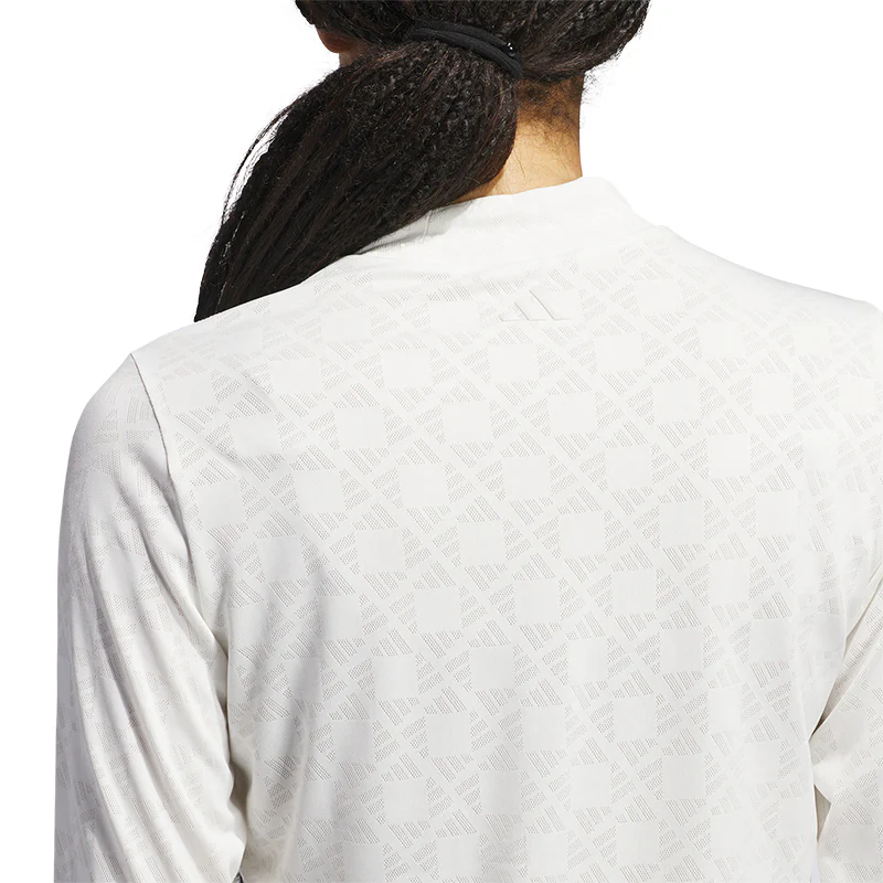 ADIDAS Ultimate365 Tour HEAT.RDY Women's Long Sleeve Mock (White) - Image 4