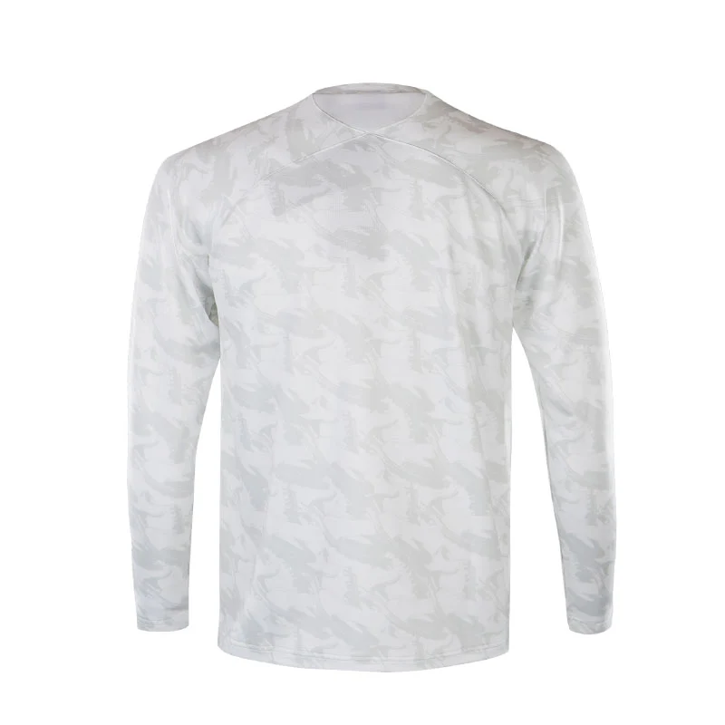 FOOTJOY Japan Footwear Motif Print Men?s Long Sleeve Mock Shirt (White) - Image 2