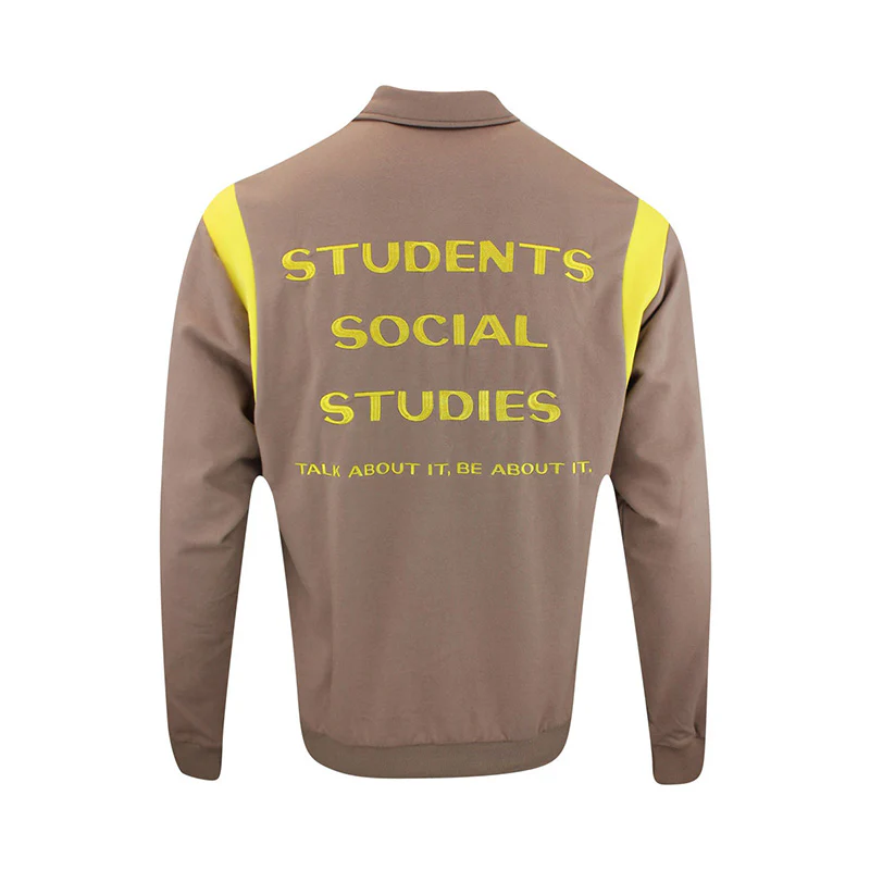 STUDENTSGOLF Callum Men's Long Sleeve Polo (Brown) - Image 2
