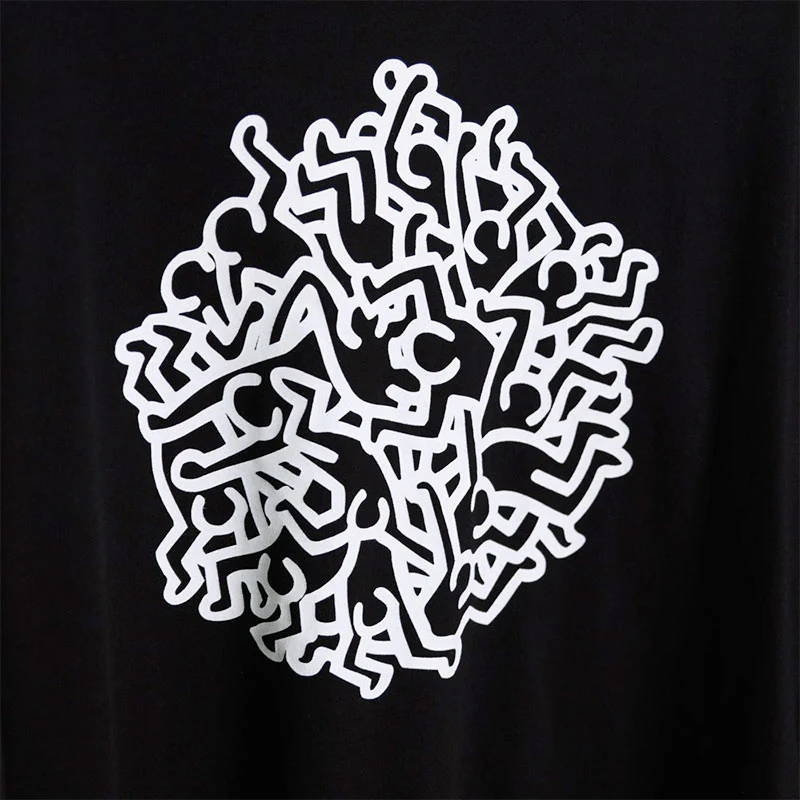 MALBON GOLF x Keith Haring Men's Long Sleeve T-Shirt (Black) - Image 4