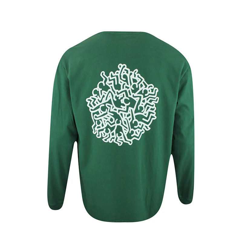 MALBON GOLF x Keith Haring Men's Long Sleeve T-Shirt (Green) - Image 2