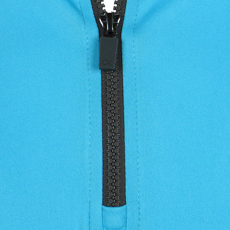 CALVIN KLEIN Westgate Half Zip Men's Long Sleeve Shirt (Aquarius) - Image 3