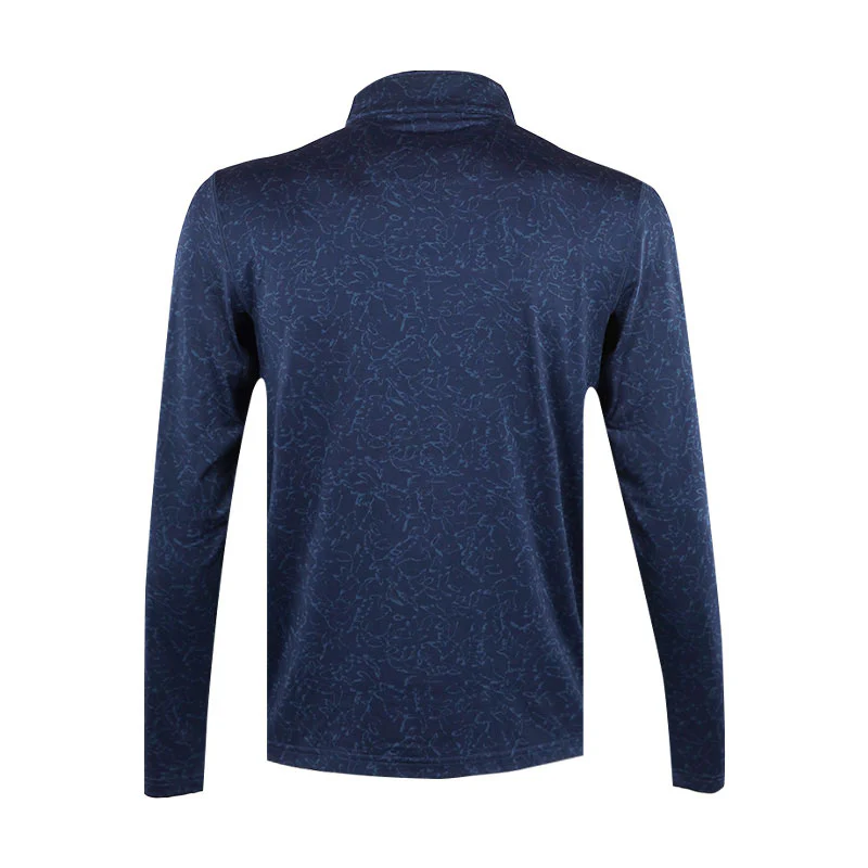 CALVIN KLEIN Printed Newport 1/4 Zip Men's Long Sleeve Shirt (Navy) - Image 2
