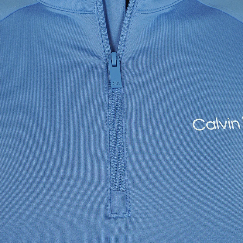 CALVIN KLEIN San Marcos 1/4 Zip Women's Long Sleeve Shirt (Cornflower) - Image 3