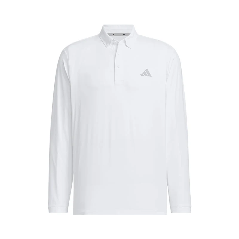 ADIDAS Ultimate365 3-Stripes Men's Long Sleeve Polo (White)