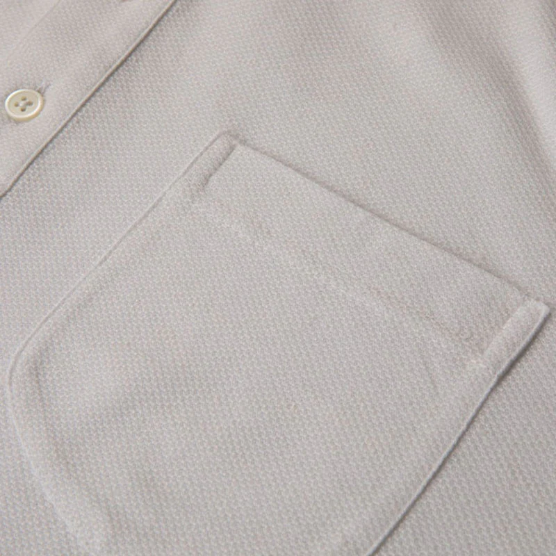PETER MILLAR Croxley Men's Long Sleeve Polo (British Grey) - Image 3