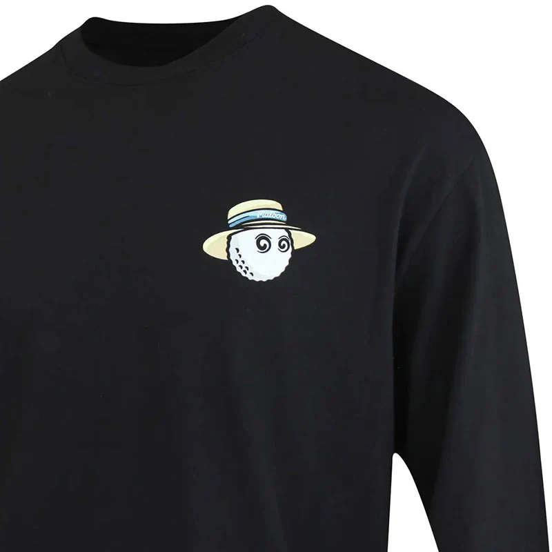 MALBON GOLF Marina Men's Long Sleeve T-Shirt (Black) - Image 4