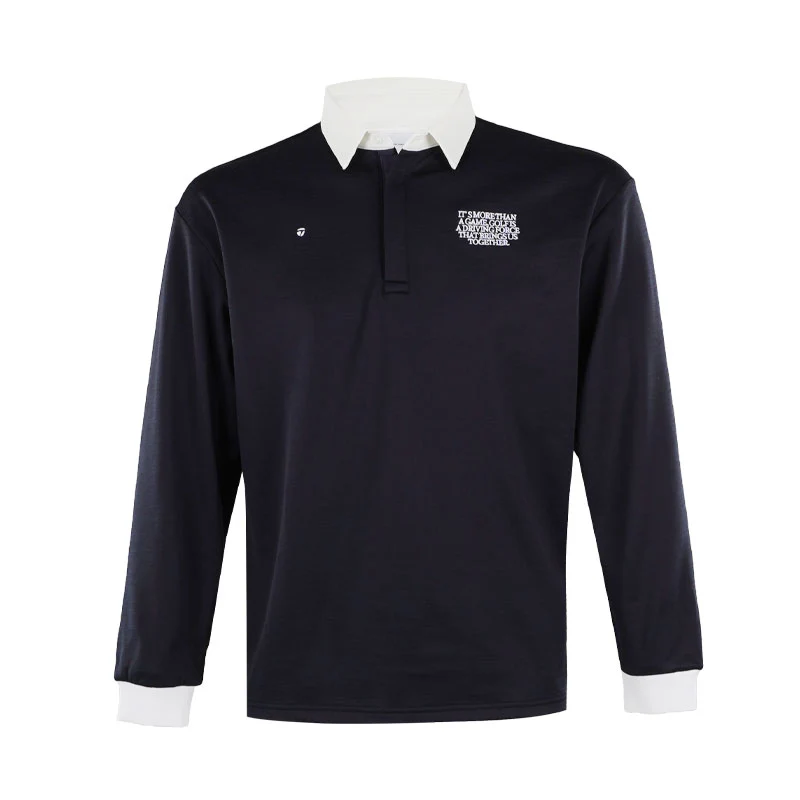 TAYLORMADE x United Arrows Border Lager Unisex Long Sleeve Polo (Navy)