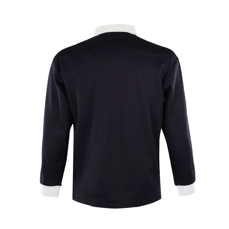 TAYLORMADE x United Arrows Border Lager Unisex Long Sleeve Polo (Navy) - Image 2