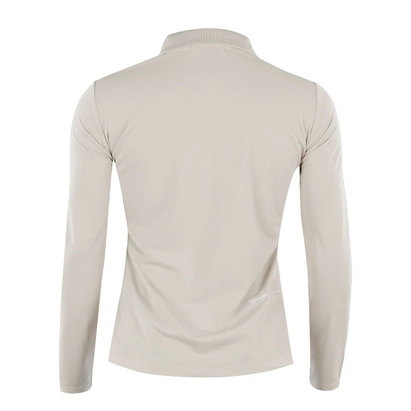 LE COQ SPORTIF GOLF Women's Long Sleeve Polo (Beige) - Image 2