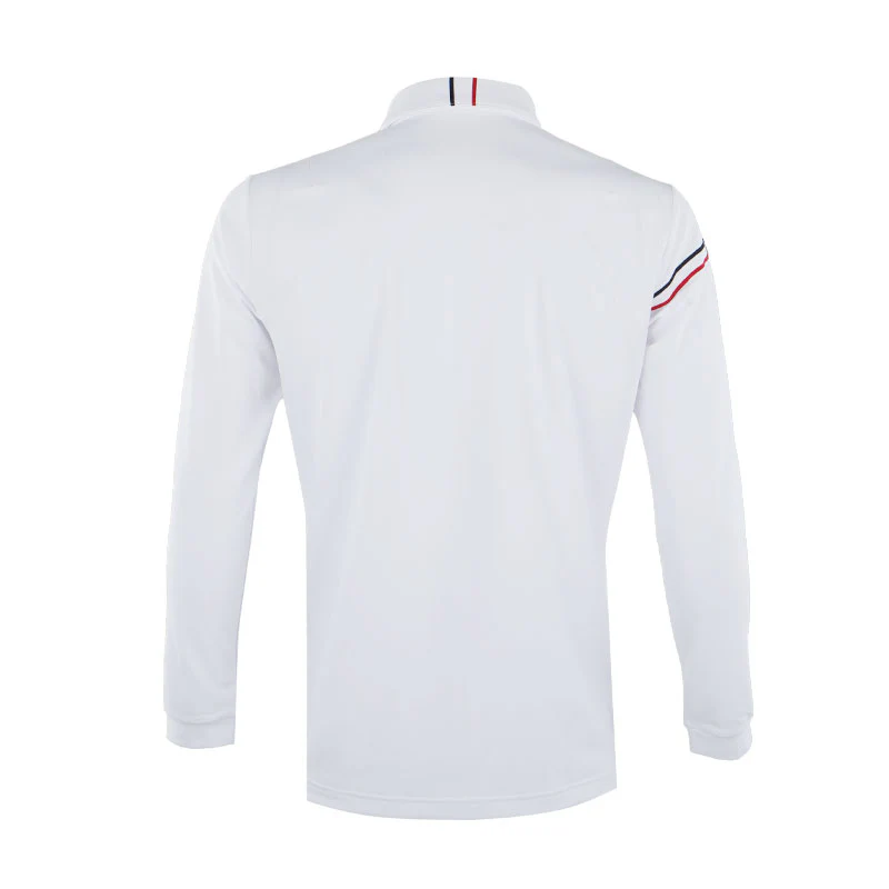 LE COQ SPORTIF GOLF Pique Men's Long Sleeve Polo (White) - Image 2