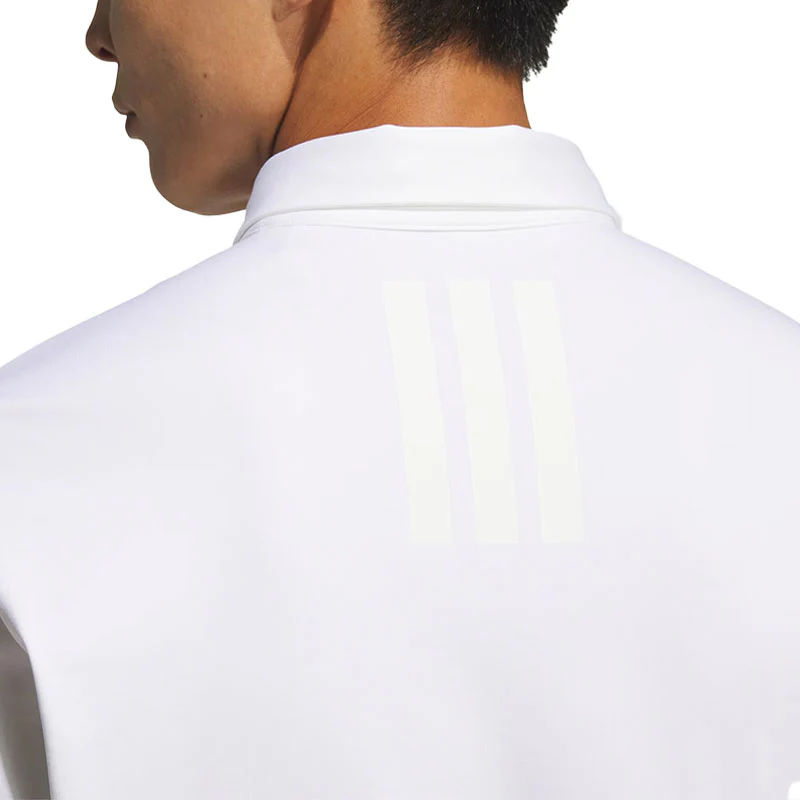 ADIDAS Men's Long Sleeve Polo (White) - Image 4