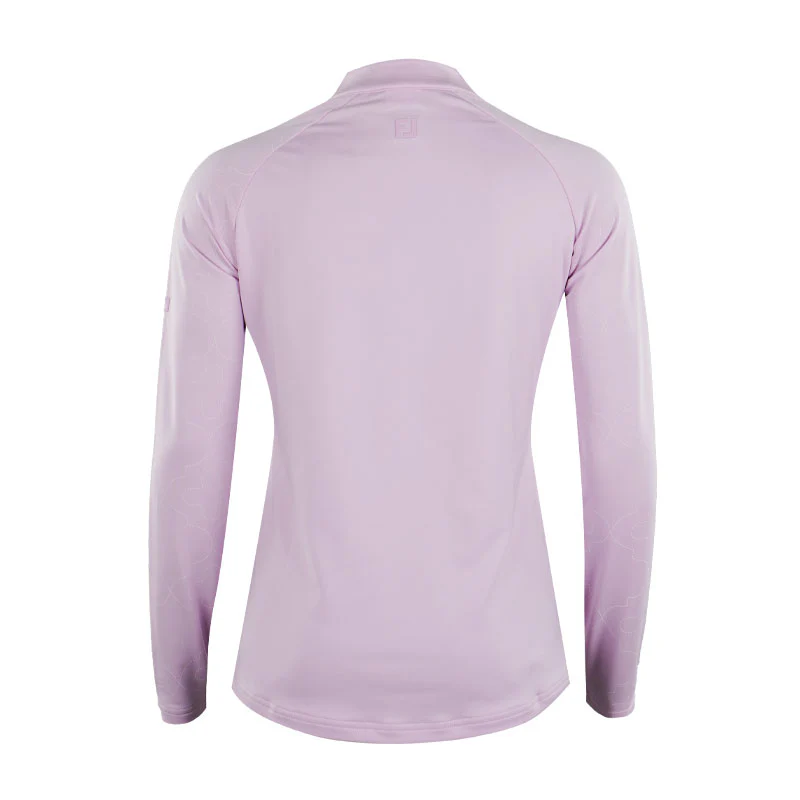 FOOTJOY 1/4 Zip Printed Women Long Sleeve Polo (Orchid) - Image 2