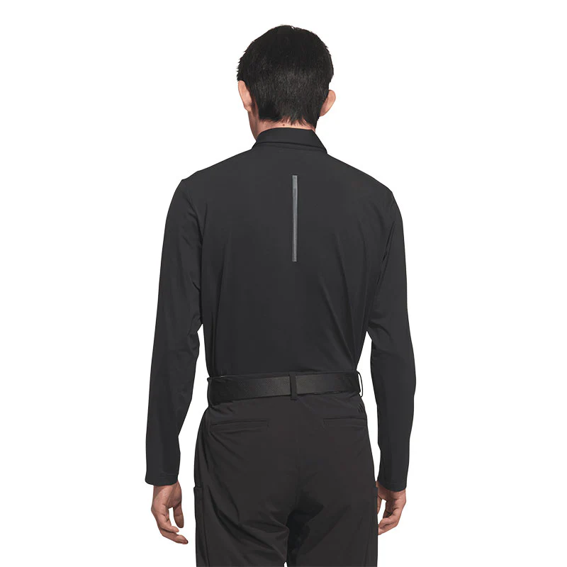 ADIDAS Ultimate365 Tour Men's Long Sleeve Polo (Black) - Image 2