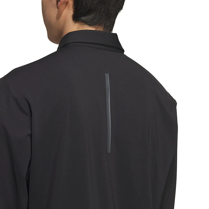 ADIDAS Ultimate365 Tour Men's Long Sleeve Polo (Black) - Image 4