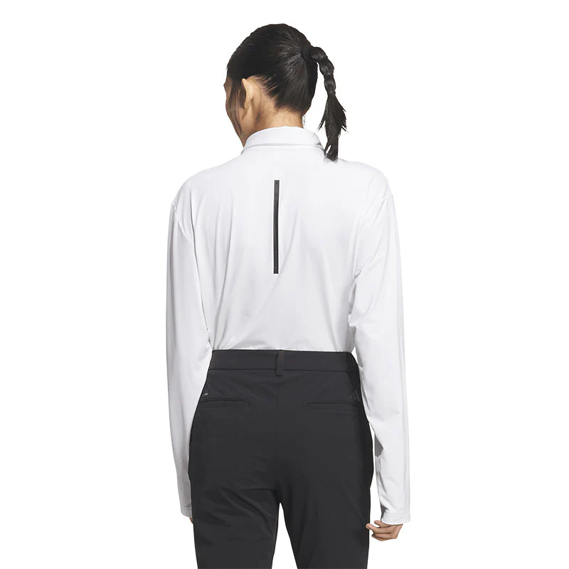 ADIDAS Ultimate365 Tour Women's Long Sleeve Polo (White) - Image 2