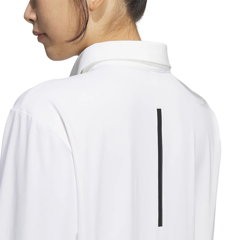 ADIDAS Ultimate365 Tour Women's Long Sleeve Polo (White) - Image 4
