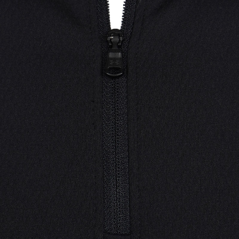 UNDER ARMOUR Matchplay 1/4 Zip Long Sleeve Polo (Black) - Image 3