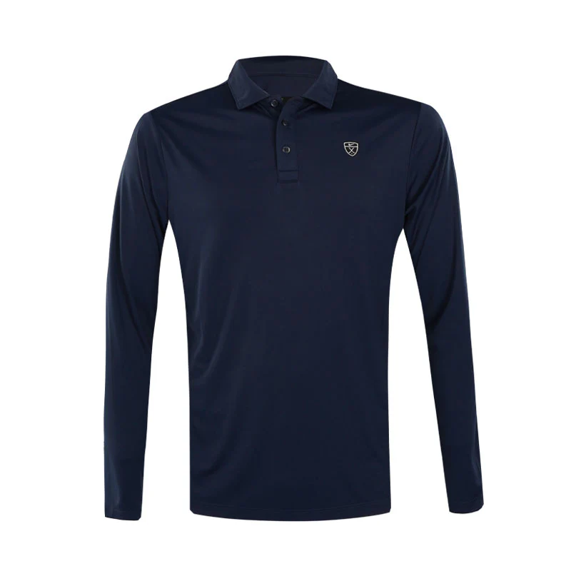 NIKE Dri-FIT Par Men's Long Sleeve Polo (Blue)