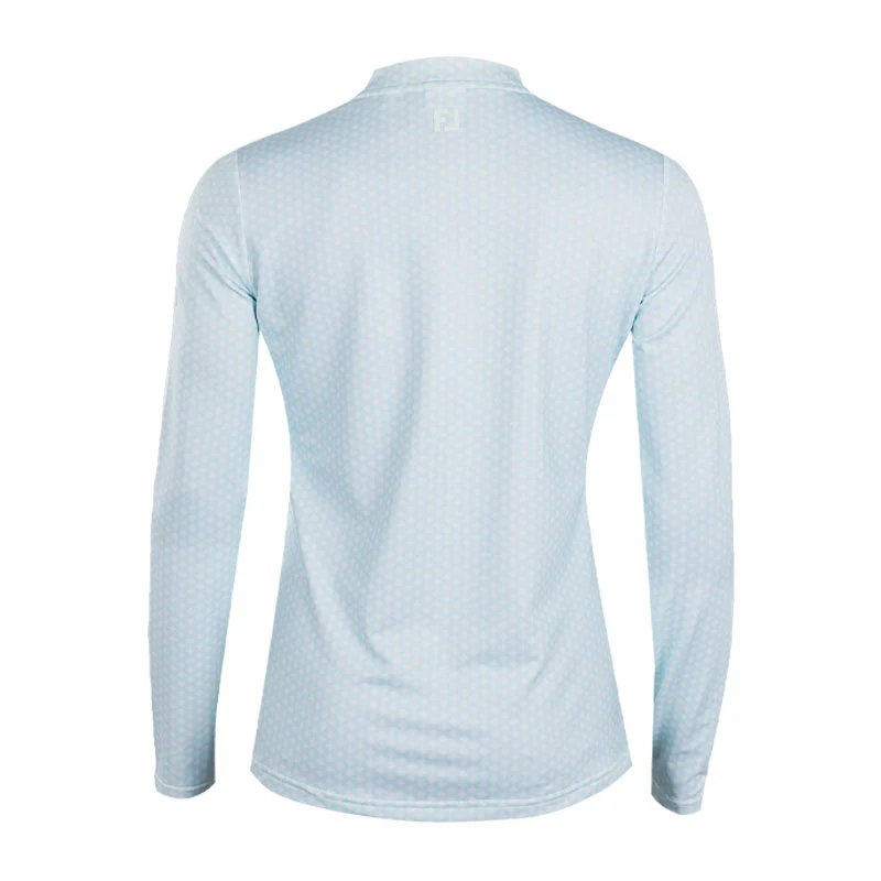 FOOTJOY 1/4 Zip Women's Long Sleeve Polo (Blue) - Image 2