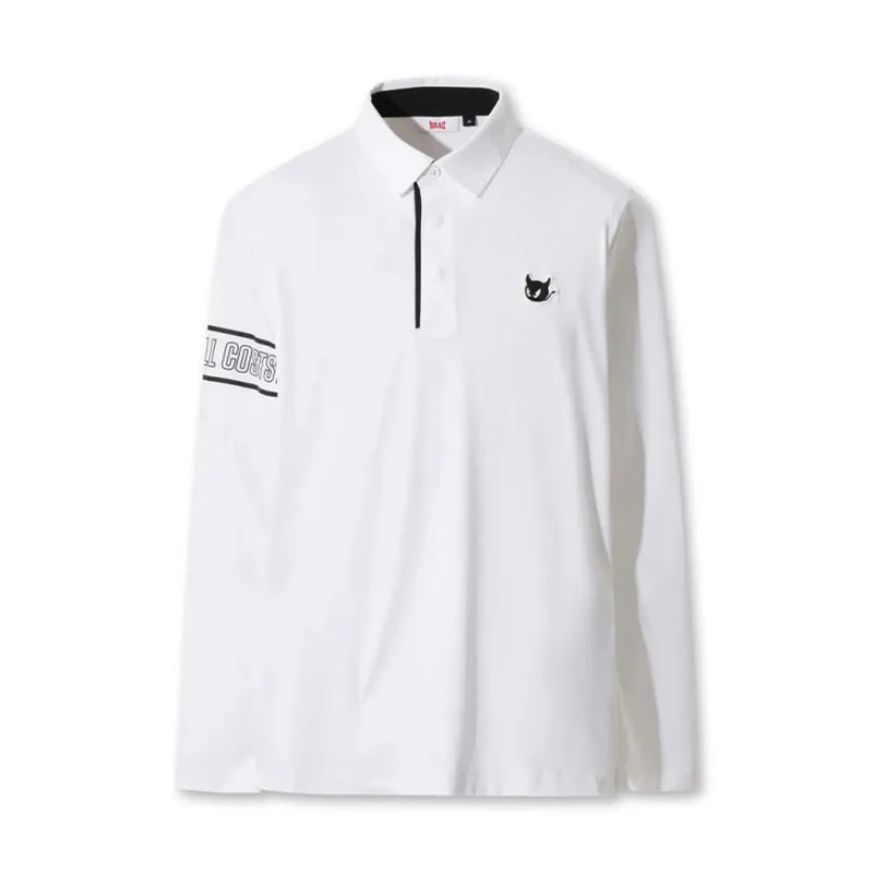 WAAC Basic Men's Long Sleeve Polo (White)