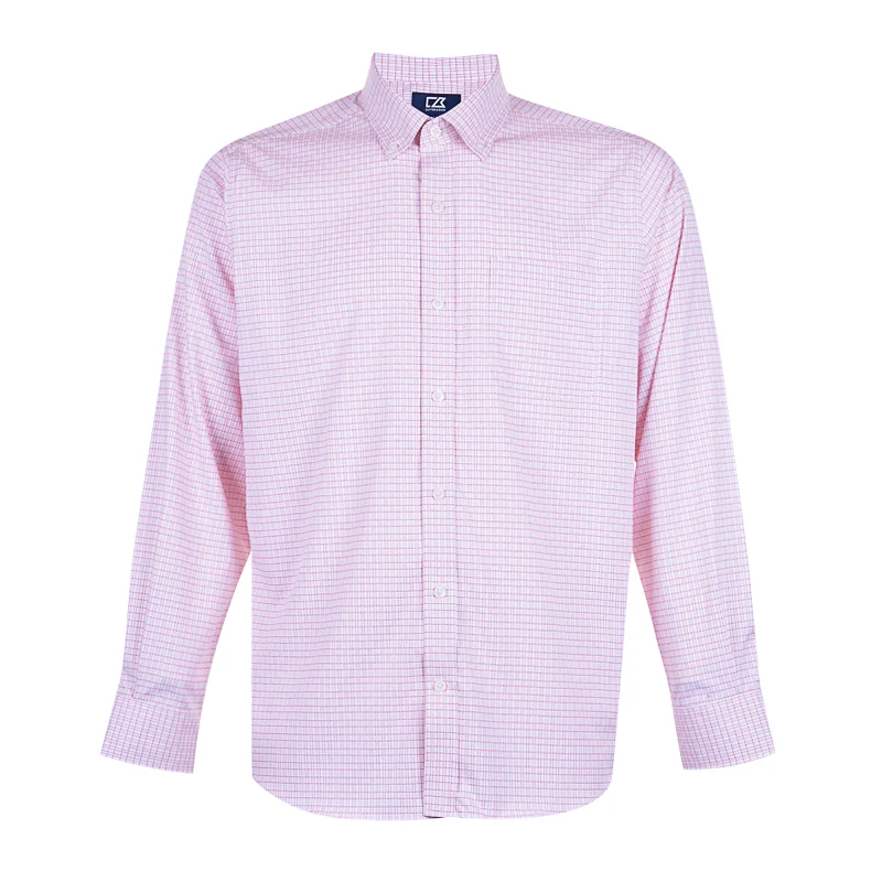 CUTTER & BUCK Versatech Tattersall Men's Longsleeve Shirt (Red)