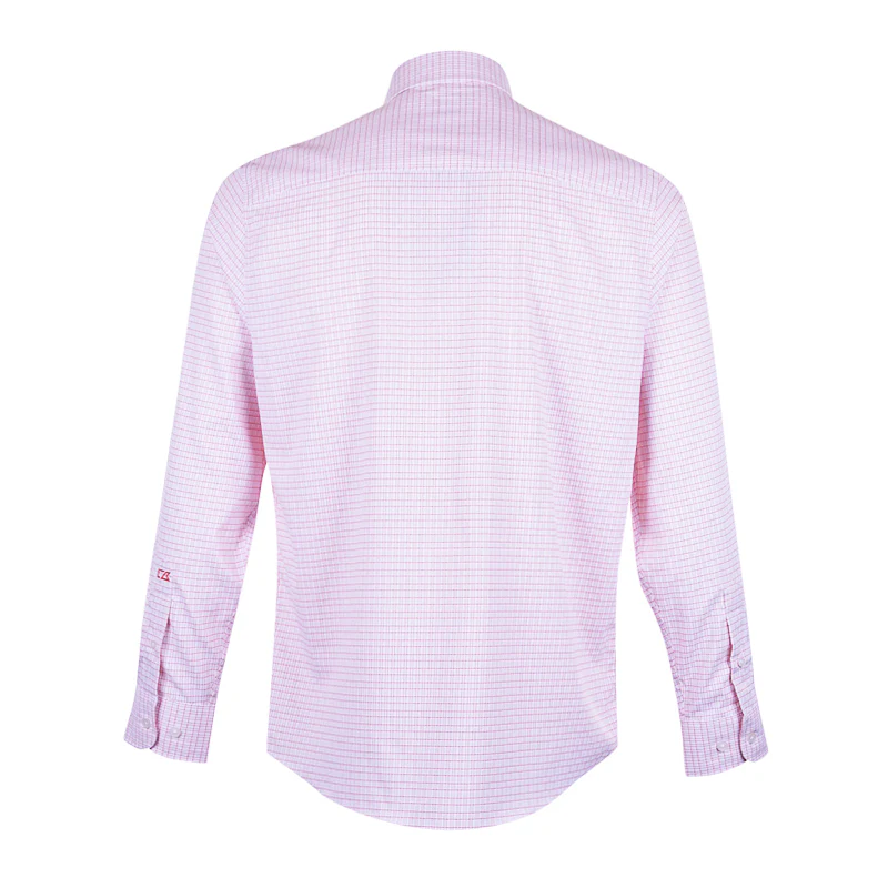 CUTTER & BUCK Versatech Tattersall Men's Longsleeve Shirt (Red) - Image 2