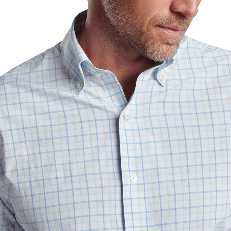 PETER MILLAR Wynton Performance Poplin Men's Shirt (Casca) - Image 3