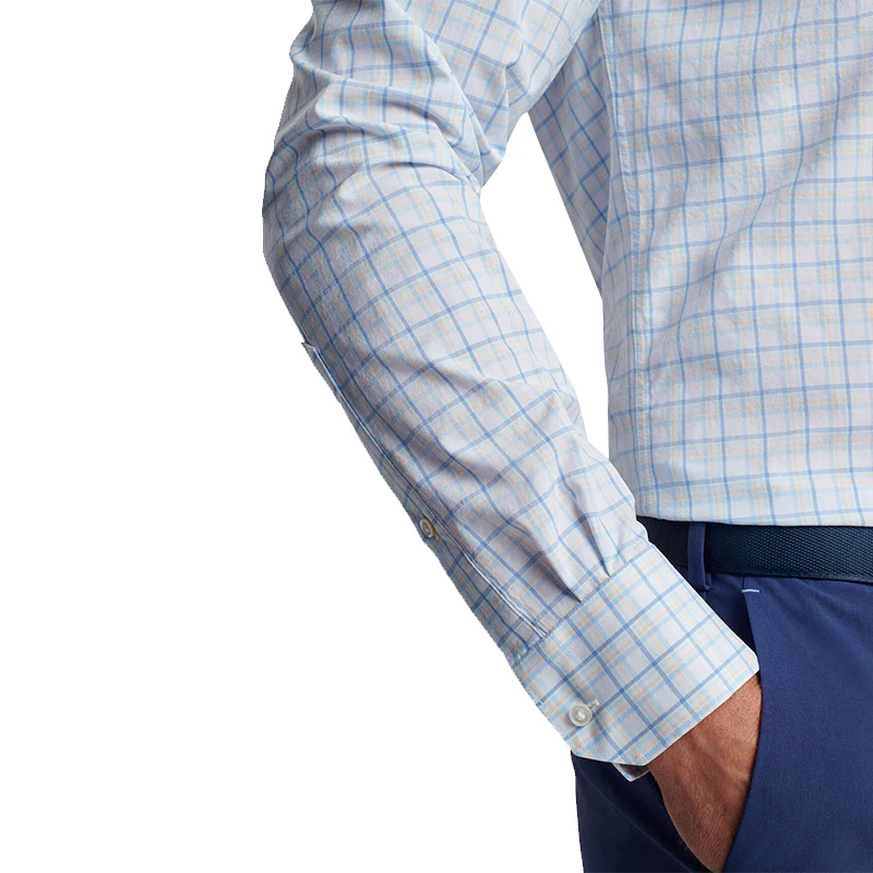 PETER MILLAR Wynton Performance Poplin Men's Shirt (Casca) - Image 4