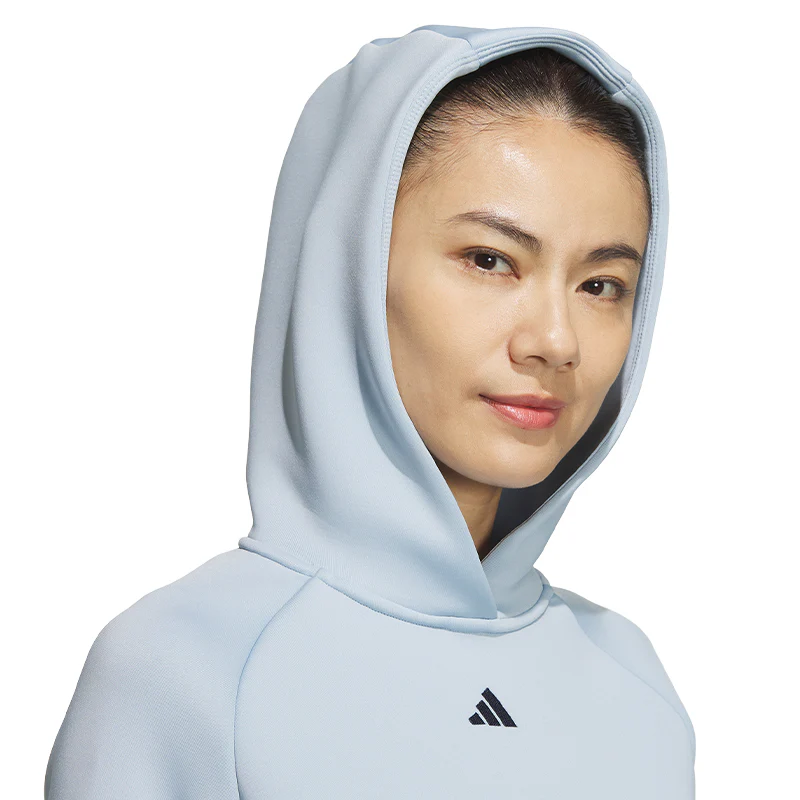 ADIDAS 3D Deboss Knit Women's Hoodie (Blue) - Image 3
