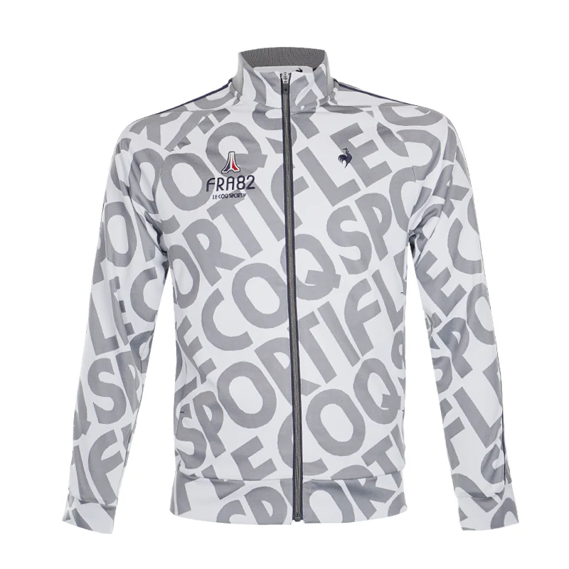LE COQ SPORTIF GOLF Logo Men's Jacquard Jacket (White)