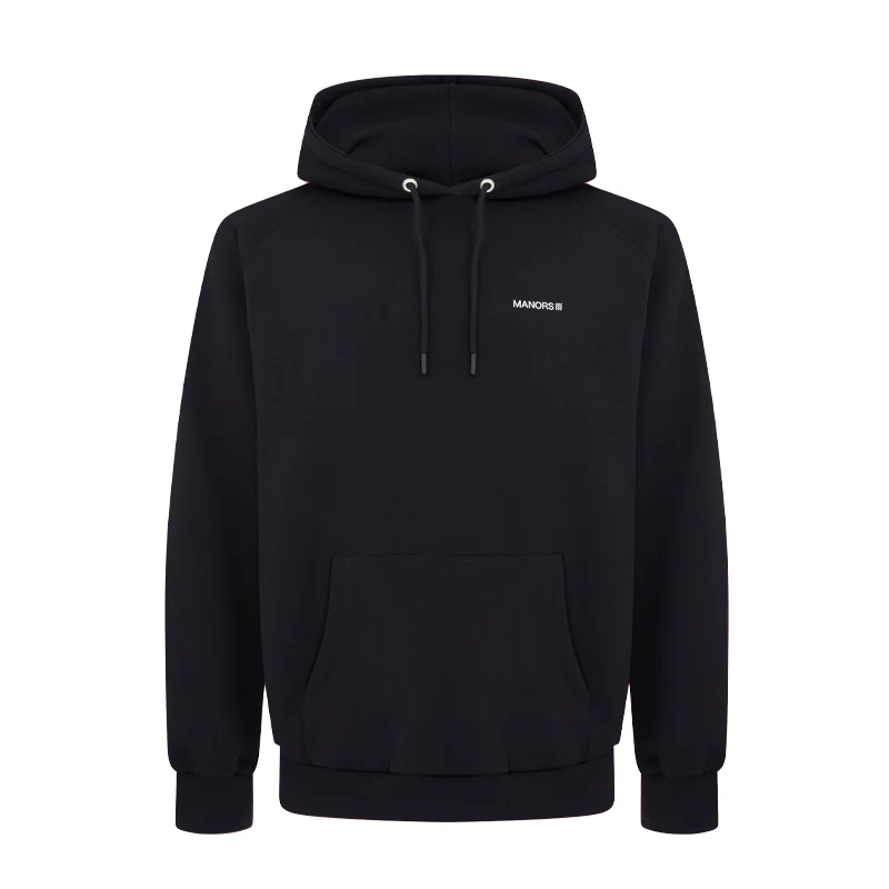 MANORS Organic Logo Men's Hoodie (Black)