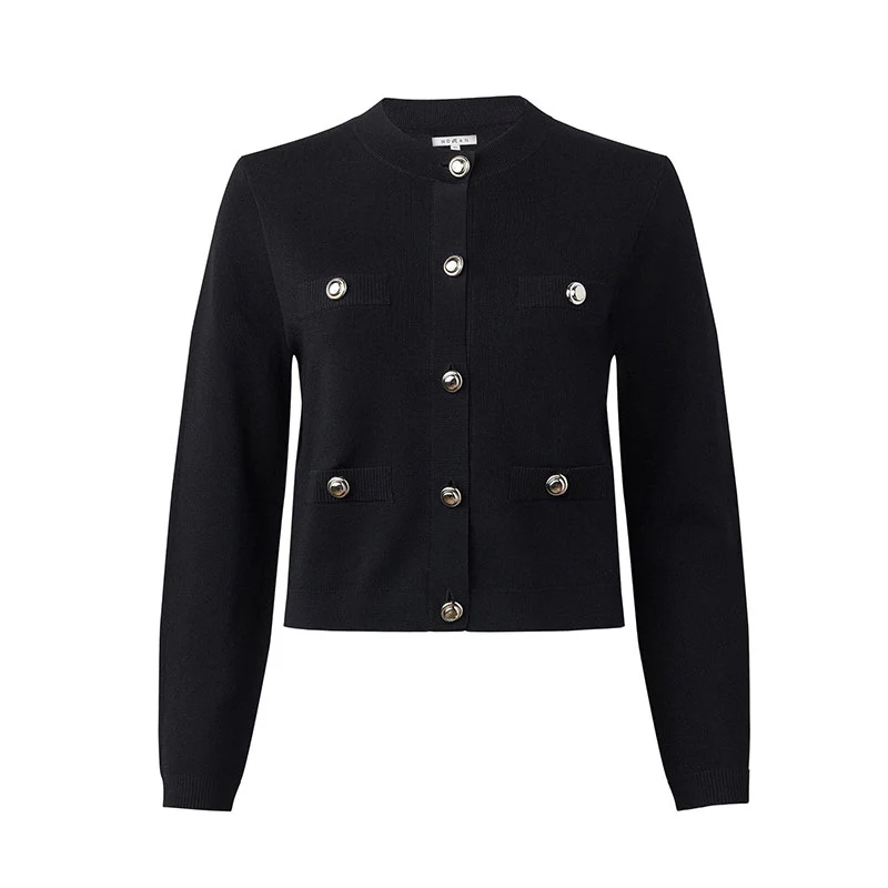 MALBON GOLF Amelia Women?s Knit Cardigan (Black)