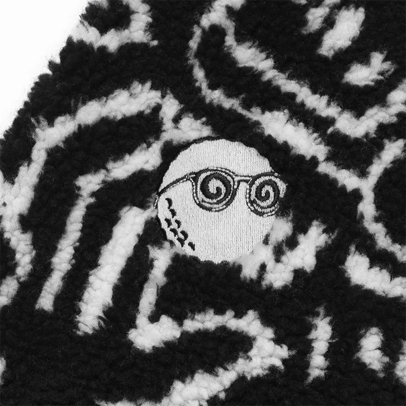 MALBON GOLF x Keith Haring Sherpa Men's Pullover Shirt (Black) - Image 4