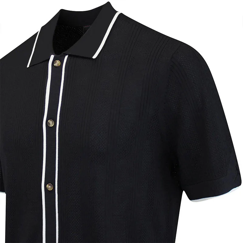 NIKE Jordan Sport Knit Button Down Men's Sweater (Black) - Image 4