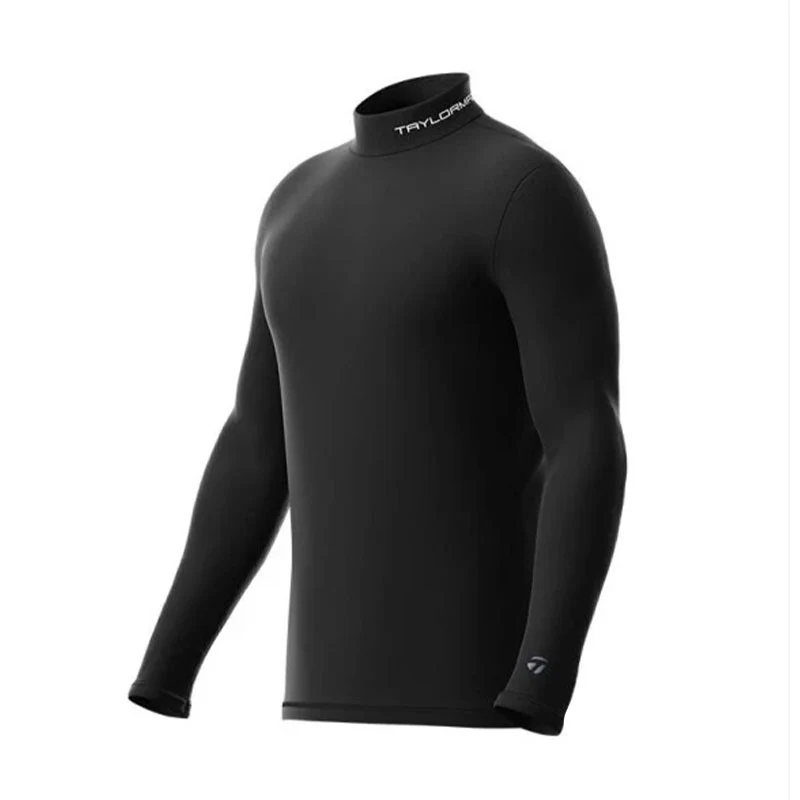 TAYLORMADE Basic Men's Mock Base Layer (Black) - Image 3