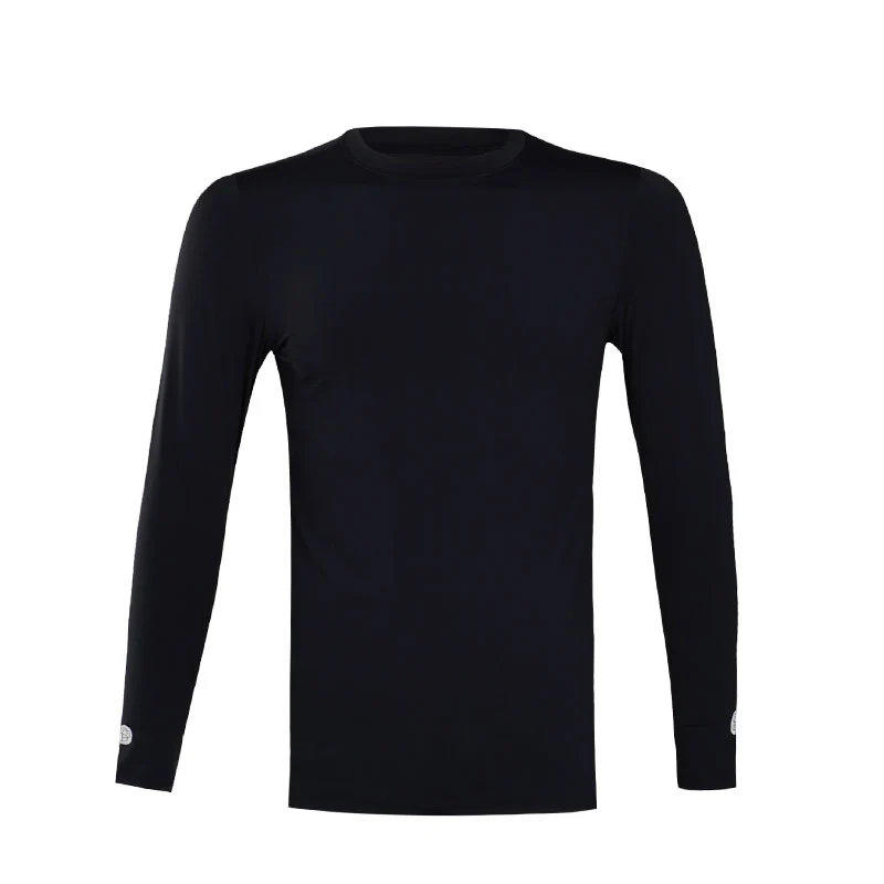 SPARMS Men's Round Neck Baselayer (Black)